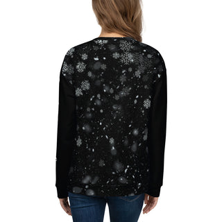 scary creepy christmas tree goth sweatshirt on female model back view