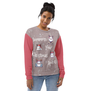 Unisex Cute Christmas Spirits Ghosts Sweatshirt