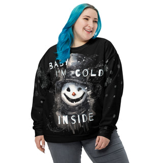 Unisex Cold Inside Creepy Snowman Christmas Women's Men's Sweatshirt