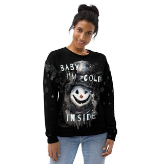 Unisex Cold Inside Creepy Snowman Christmas Women's Men's Sweatshirt