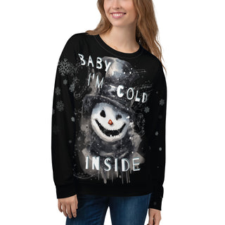 Unisex Cold Inside Creepy Snowman Christmas Women's Men's Sweatshirt