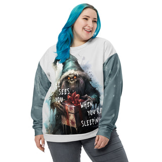 Unisex Men's Women's Krampus Creepy Santa Christmas Sweatshirt