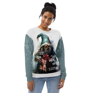 Unisex Men's Women's Krampus Creepy Santa Christmas Sweatshirt