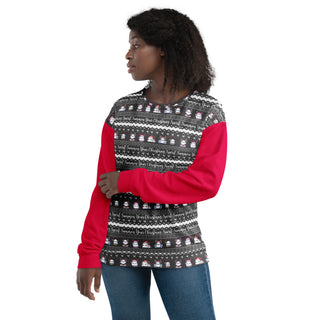 goth christmas spirit ghost sweatshirt on female model