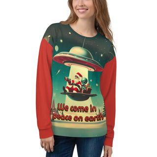 Santa Alien UFO Sci-Fi Christmas Unisex Sweatshirt