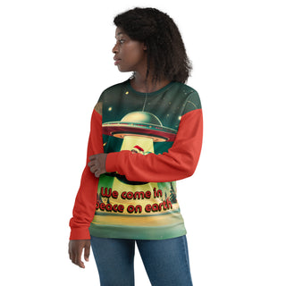 Santa Alien UFO Sci-Fi Christmas Unisex Sweatshirt