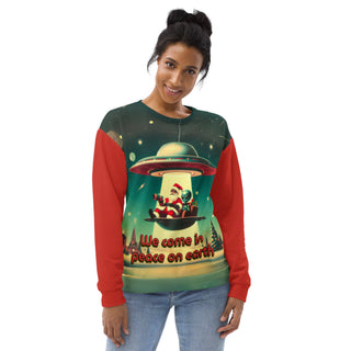 Santa Alien UFO Sci-Fi Christmas Unisex Sweatshirt
