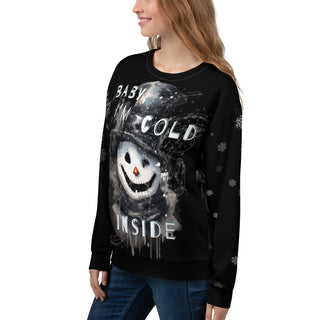 Unisex Cold Inside Creepy Snowman Christmas Women's Men's Sweatshirt