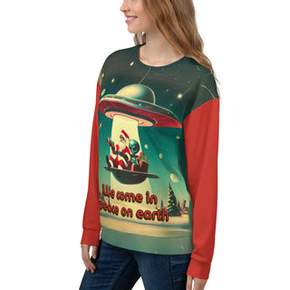 Santa Alien UFO Sci-Fi Christmas Unisex Sweatshirt