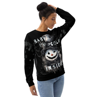 Unisex Cold Inside Creepy Snowman Christmas Women's Men's Sweatshirt